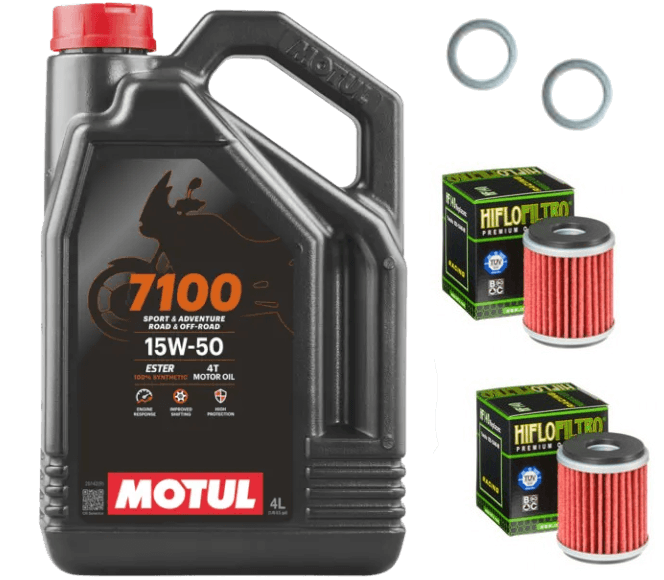 Pack Vidange Husaberg FE 350 (2013) - Motul 7100 15W50 + 2xHF652 + 2xJoint 12mm