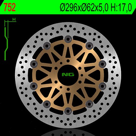 Disque de Frein Moto NG Brake Avant pour Honda CBR 900 RR (92-93) 752