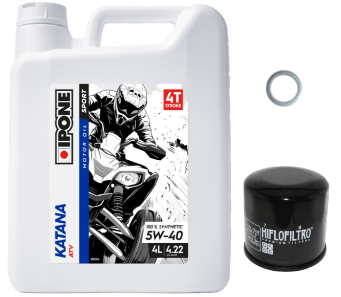 Pack Vidange Can Am Maverick 900 X3 Turbo (18-25) - Ipone Katana ATV 5W40 + HF152 + Joint 12mm