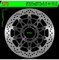 Disque de frein avant NG Brake pour Ducati Monster 1100 Evo (11-13) 1273
