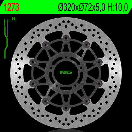 Disque de frein avant NG Brake pour Ducati Monster 1100 Evo (11-13) 1273