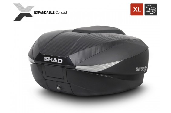 Top Case Moto Shad SH58X Expandable Carbone