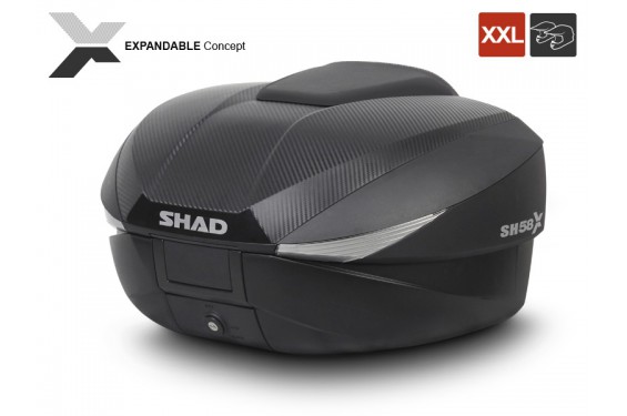 Top Case Moto Shad SH58X Expandable Carbone