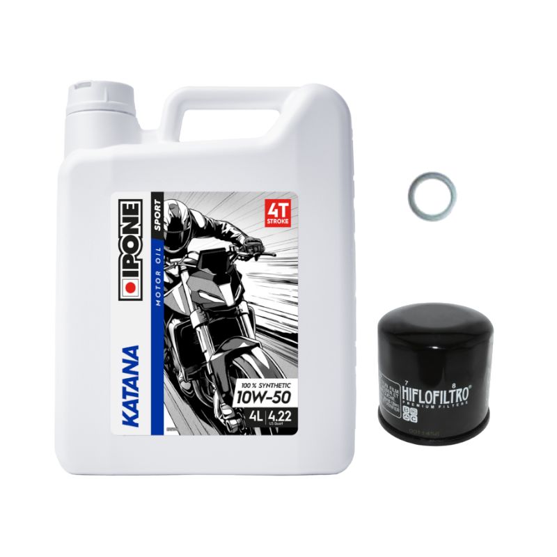Pack Vidange KTM 125 DUKE (11-25) - Ipone Katana 10w50 + HF155 + Joint 12mm Pack Vidange KTM 125 DUKE (11-25) - Ipone Katana 10w50 + HF155 + Joint 12mm