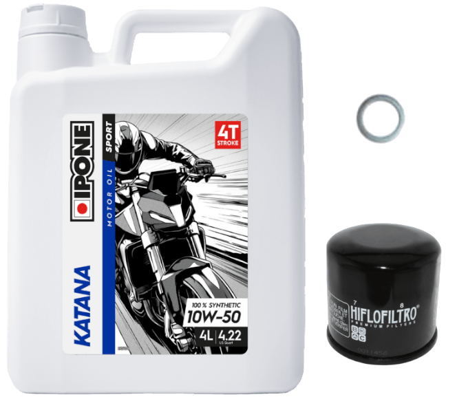 Pack Vidange Polaris RZR 1000 (13-22) - Ipone Katana 10W50 + HF198 + Joint 12mm