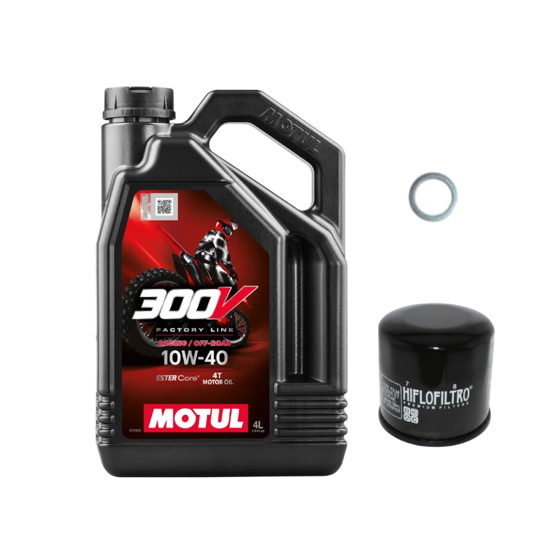 Pack Vidange Kawasaki KFX 400 (03-06) - Motul 300V Off-Road 10W40 + HF139 + Joint 12mm Pack Vidange Kawasaki KFX 400 (03-06) - Motul 300V Off-Road 10W40 + HF139 + Joint 12mm