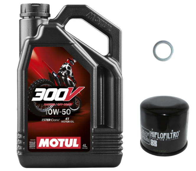 Pack Vidange KTM 525 XC ATV (08-12) - Motul 300V Off-Road 10W50 + HF157 + Joint 12mm
