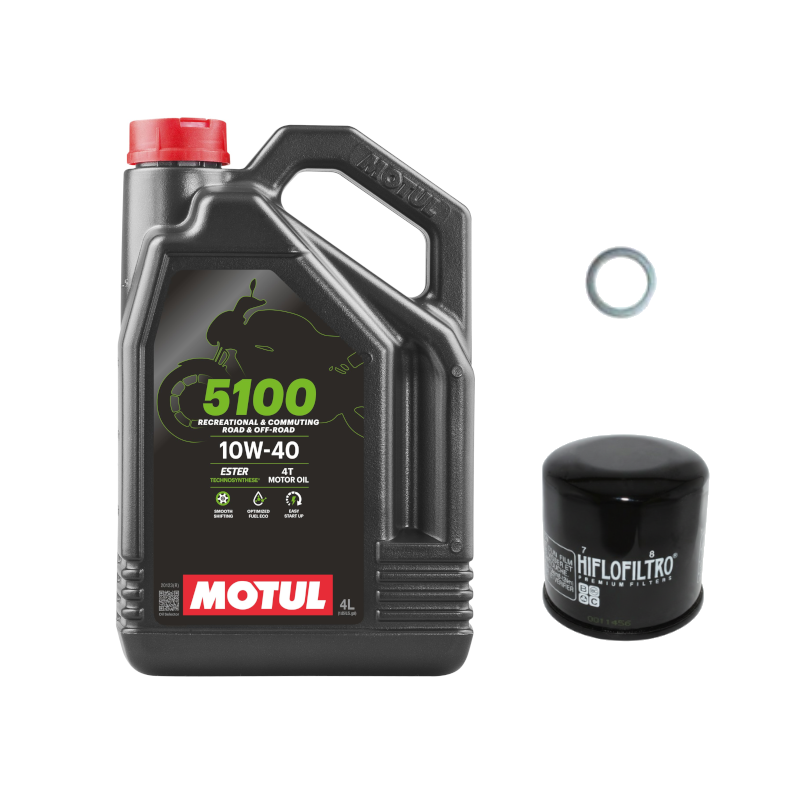 Pack Vidange Suzuki LT-A 500 Vinsonmatic (02-08) - Motul 5100 10W40 + HF138 + Joint 14mm Pack Vidange Suzuki LT-A 500 Vinsonmatic (02-08) - Motul 5100 10W40 + HF138 + Joint 14mm