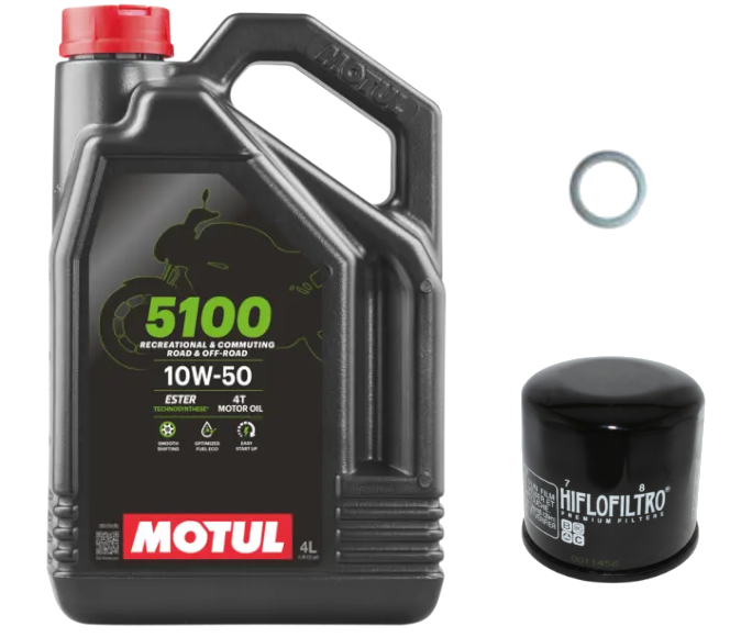 Pack Vidange Polaris Sportsman 600 (03-06) - Motul 5100 10W50 + HF198 + Joint 12mm