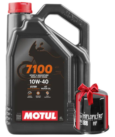 Pack Vidange Arctic Cat TRV 550 (09-10) - Motul 7100 10W40 + HF621 + Joint 12mm