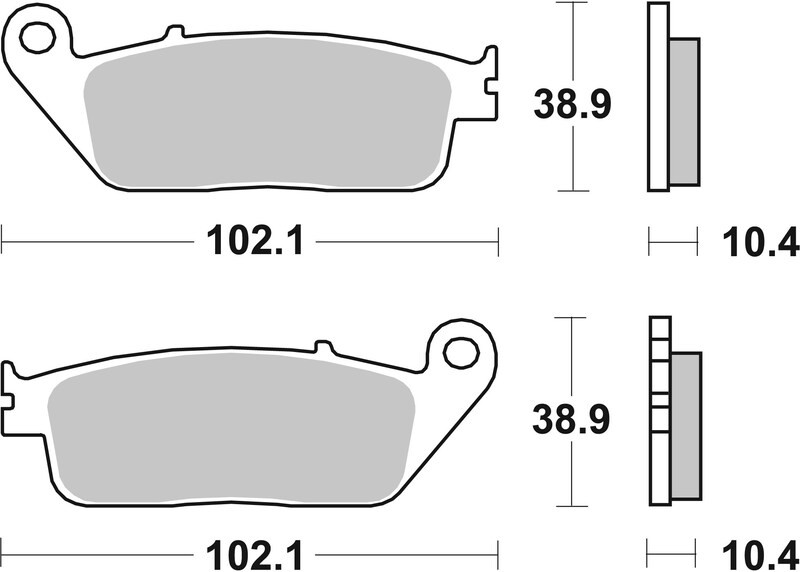 Plaquettes de Frein Arrière Brembo Métal Fritté pour Honda ST 1100 Pan European (90-02) - 07HO34SP