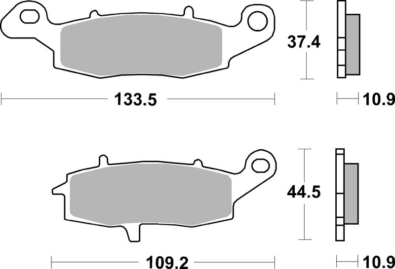 Plaquettes de Frein Arrière Brembo Métal Fritté pour Kawasaki Vulcan 1700 Voyager (09-16) - 07KA15SP