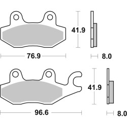 Plaquettes de Frein Arrière Brembo Métal Fritté pour Kawasaki Z 400 (19-20) et (23-24) - 07YA22SP