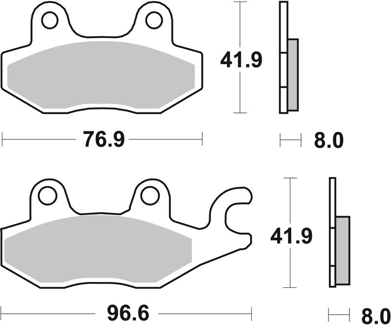Plaquettes de Frein Arrière Brembo Métal Fritté pour Kawasaki Z 400 (19-20) et (23-24) - 07YA22SP