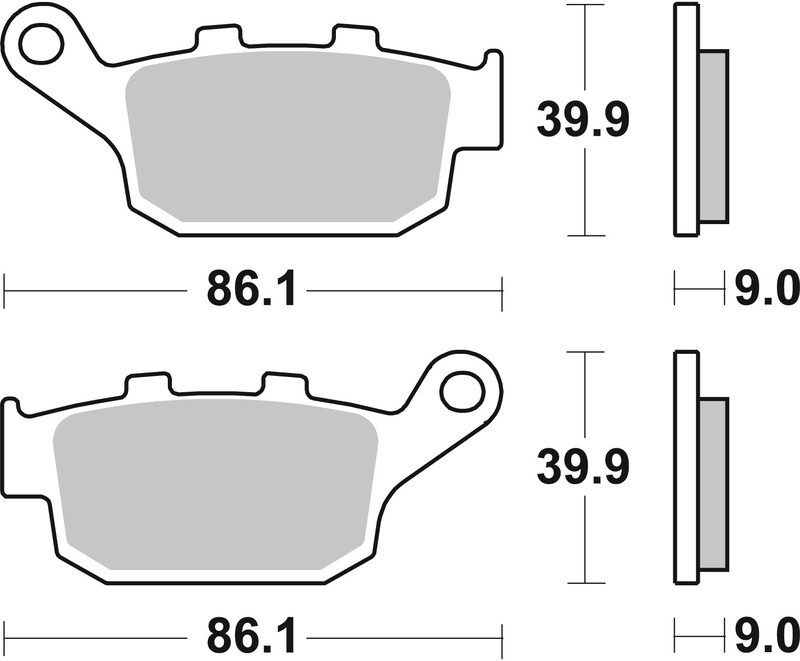 Plaquettes de Frein Arrière Brembo Métal Fritté pour Zontes 125 Roadster U125 R (23-24) - 07HO53SP
