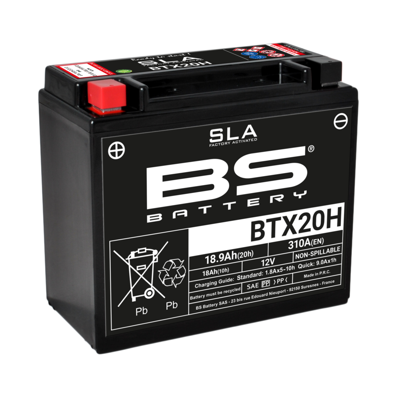 Batterie Moto BS Battery SLA pour Buell S2T Thunderbolt 1200 (94-96) - BTX20H Batterie Moto BS Battery SLA pour Buell S2T Thunderbolt 1200 (94-96) - BTX20H