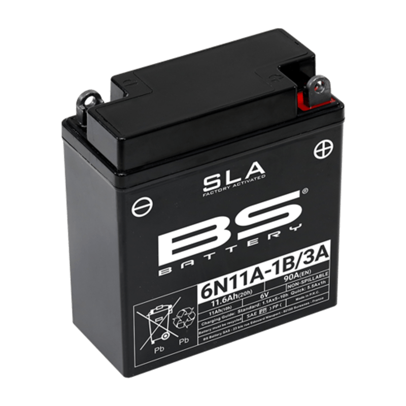 Batterie Moto BS Battery SLA pour Husqvarna TE 125 (11-12) - 6N11A-1B/3A