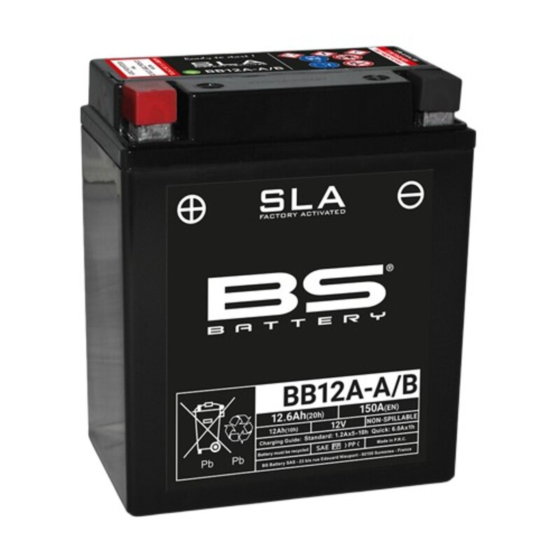 Batterie Moto BS Battery SLA pour Honda CB 650 (79-80) - BB12A-A/B FA
