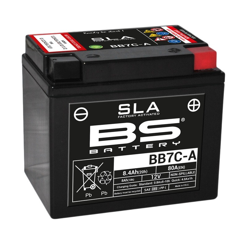 Batterie Moto BS Battery SLA pour Yamaha TW 125 (99-02) - BB7C-A