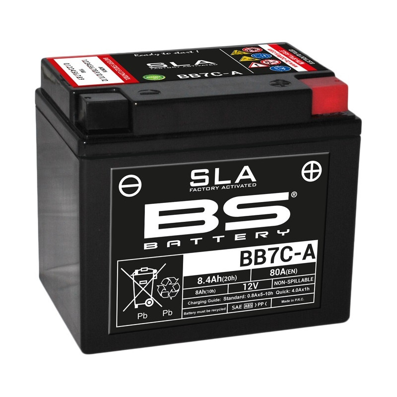 Batterie Moto BS Battery SLA pour Yamaha TW 200 Trailway (87-15) - BB7C-A Batterie Moto BS Battery SLA pour Yamaha TW 200 Trailway (87-15) - BB7C-A