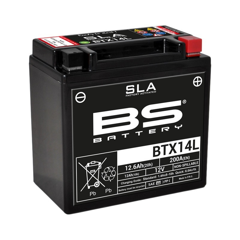 Batterie Moto BS Battery SLA pour Harley Davidson Street 750 (14-16) et (2019) - BTX14L