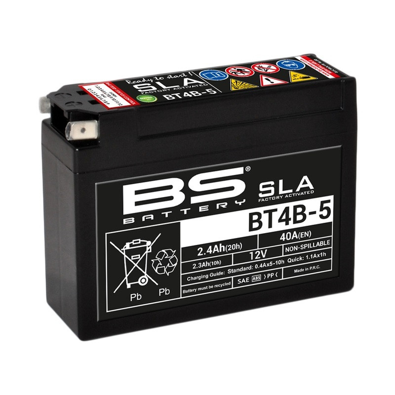 Batterie Moto BS Battery SLA pour Yamaha SR 400 (14-15) - BT4B-5 Batterie Moto BS Battery SLA pour Yamaha SR 400 (14-15) - BT4B-5