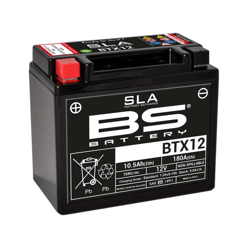 Batterie Moto BS Battery SLA pour Triumph Thruxton 865 (08-16) - BTX12 Batterie Moto BS Battery SLA pour Triumph Thruxton 865 (08-16) - BTX12