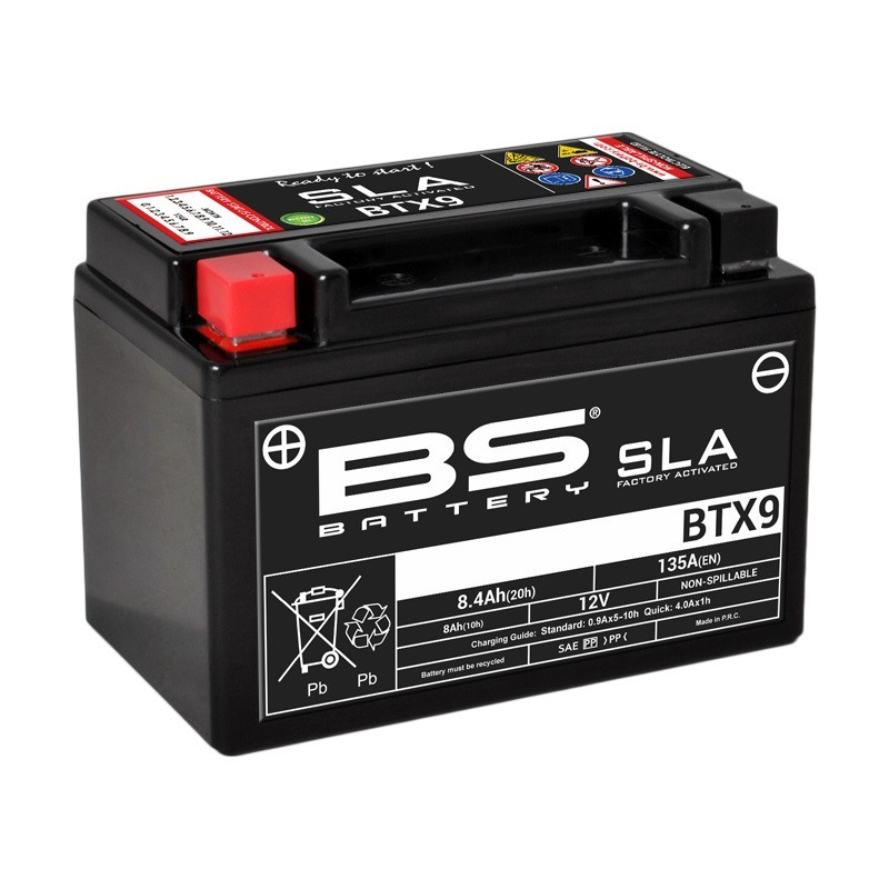 Batterie Moto BS Battery SLA pour Kawasaki Z 800 E (13-16) - BTX9 Batterie Moto BS Battery SLA pour Kawasaki Z 800 E (13-16) - BTX9