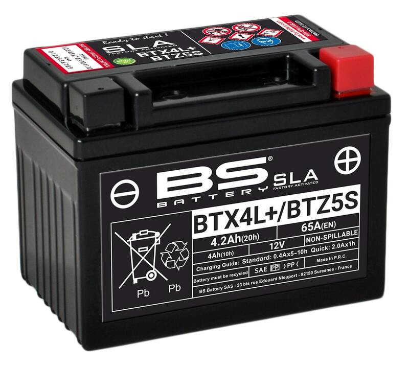 Batterie Moto BS Battery SLA pour Honda Super CUB C 125 (19-22) - BTX4L+ / BTZ5S