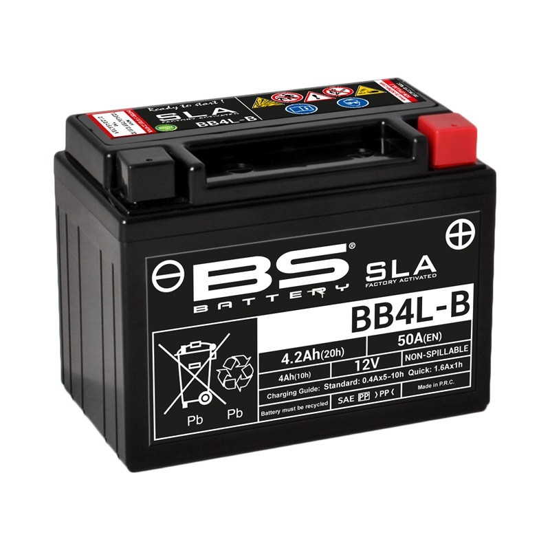 Batterie Moto BS Battery SLA pour Suzuki RG 80 Gamma C (85-87) - BB4L-B Batterie Moto BS Battery SLA pour Suzuki RG 80 Gamma C (85-87) - BB4L-B