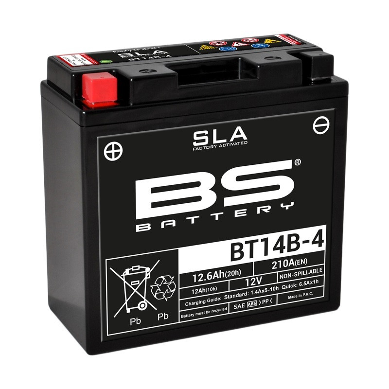 Batterie Moto BS Battery SLA pour Yamaha XVS 1100 Dragstar Classic (00-06) - BT14B-4