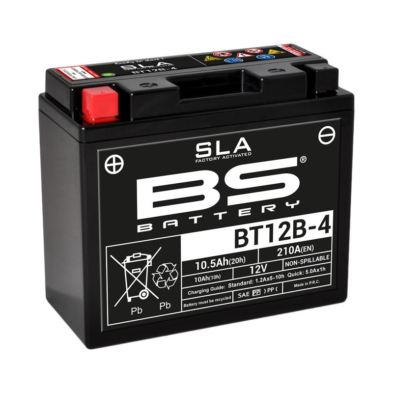 Batterie Moto BS Battery SLA pour Ducati 1098 S (07-09) - BT12B-4