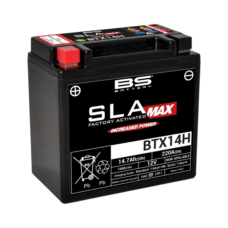 Batterie Moto SLA Max BS Battery pour Harley Davidson Vrsca 1130 V-ROD (02-06) - BTX14H Batterie Moto SLA Max BS Battery pour Harley Davidson Vrsca 1130 V-ROD (02-06) - BTX14H