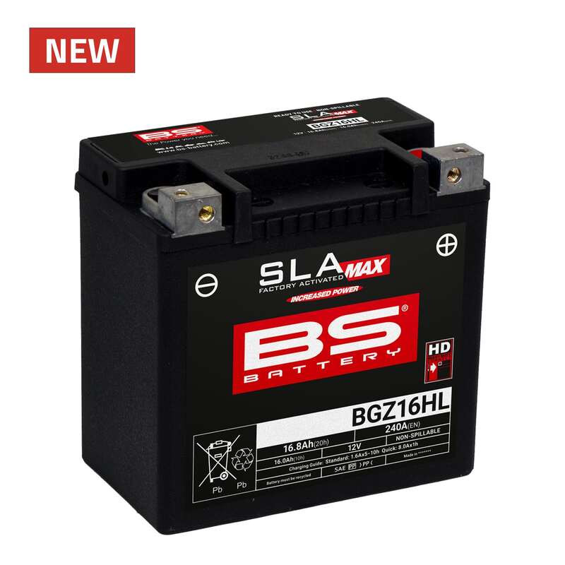 Batterie Moto SLA Max BS Battery pour Harley Davidson XL 883 C Sportster (04-11) - BGZ16HL