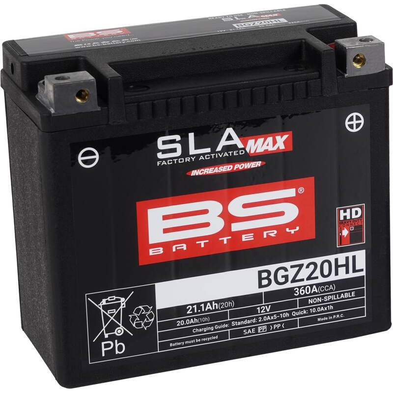 Batterie Moto SLA Max BS Battery pour Kawasaki Z 1000 H Injection (1980) - BGZ20HL Batterie Moto SLA Max BS Battery pour Kawasaki Z 1000 H Injection (1980) - BGZ20HL