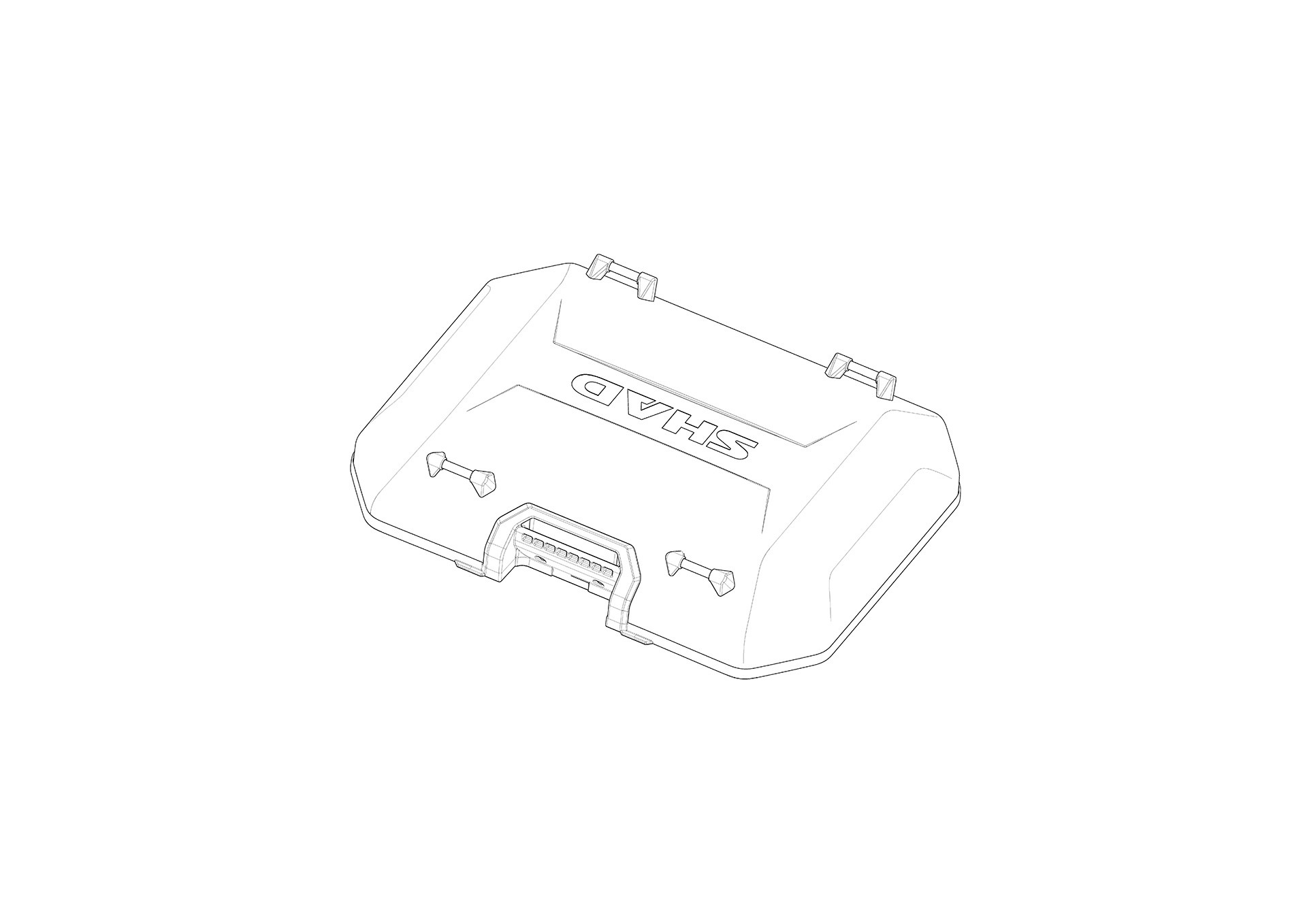 Couvercle Complet Pour Top Case Terra en Aluminium. Shad
