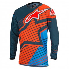Maillot Cross Enfant Alpinestars RACER BRAAP Bleu - Orange