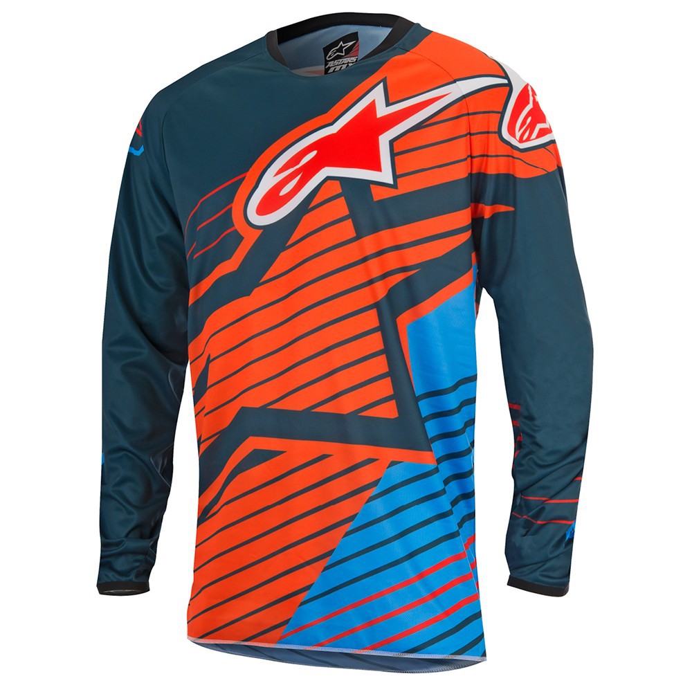 Maillot Cross Enfant Alpinestars RACER BRAAP Bleu - Orange