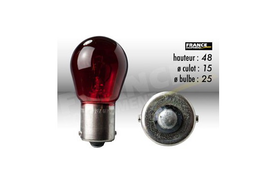 Ampoule Stop Rouge 12V-21W FLOSSER pour Moto-Quad-Scooter