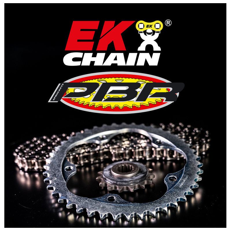 Kit Chaîne EK / PBR pour Honda CM 125 C Custom (82-95) - 428DEH 15x43 Couronne Standard Kit Chaîne EK / PBR pour Honda CM 125 C Custom (82-95) - 428DEH 15x43 Couronne Standard