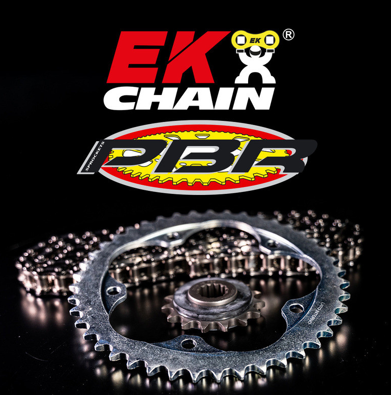 Kit Chaîne EK / PBR pour Honda CM 125 C Custom (82-95) - 428DEH 15x43 Couronne Standard