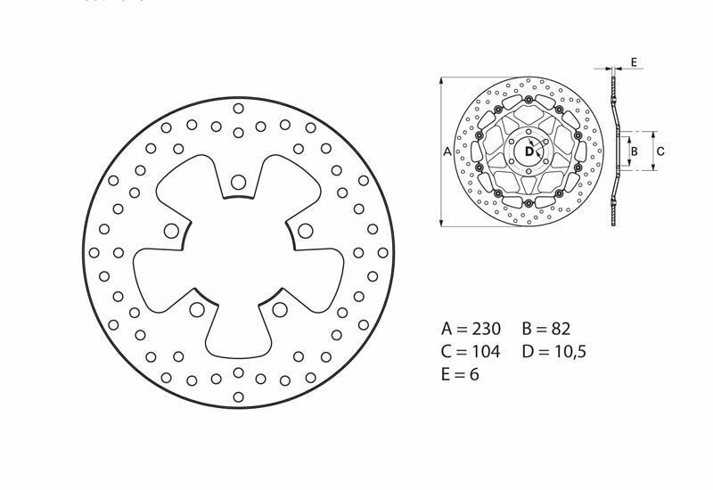 Disque de frein BREMBO Serie Oro rond fixe pour Kawasaki Ninja ZX-9 R (94-97) - 68B40761