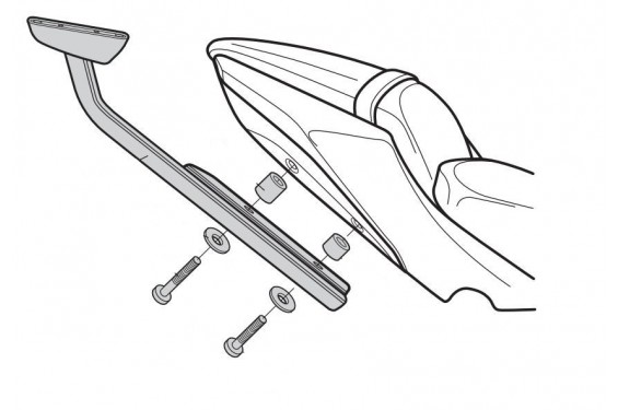 Support Top Case Shad pour Z650 (16-25) Ninja 650 (17-25)
