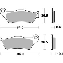 Plaquettes de Frein Arrière Brembo Métal Fritté pour BMW K 1200 S (04-08) - 07BB28SP