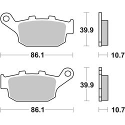 Plaquettes de Frein Arrière Brembo Métal Fritté pour Honda NTV 650 Revere (88-97) - 07HO27SP
