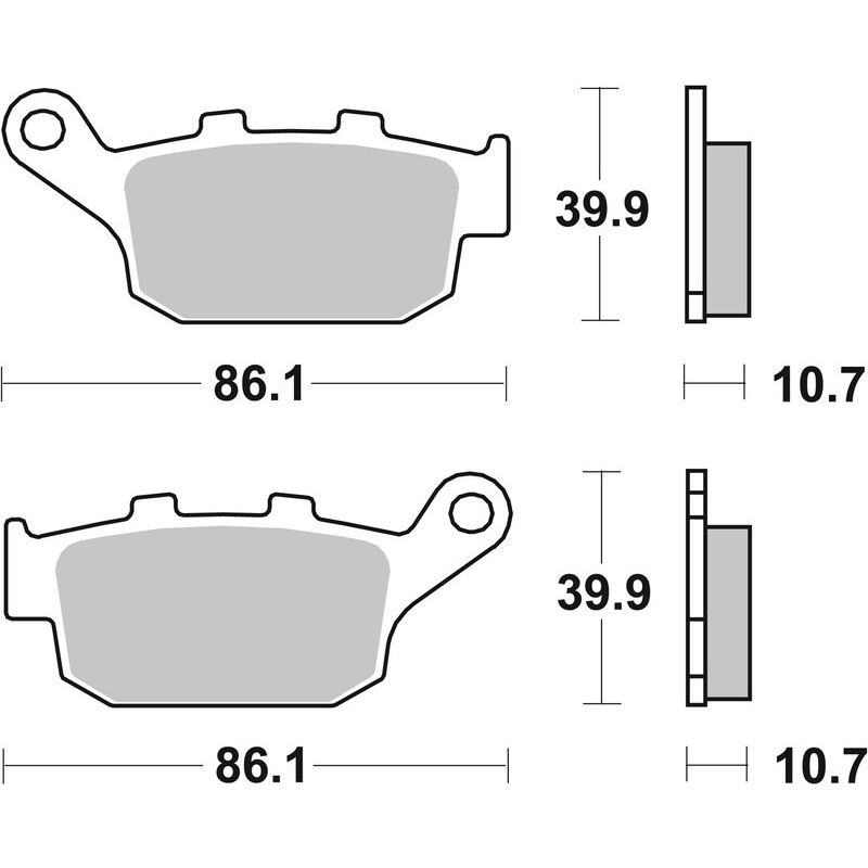 Plaquettes de Frein Arrière Brembo Métal Fritté pour Honda NTV 650 Revere (88-97) - 07HO27SP Plaquettes de Frein Arrière Brembo Métal Fritté pour Honda NTV 650 Revere (88-97) - 07HO27SP