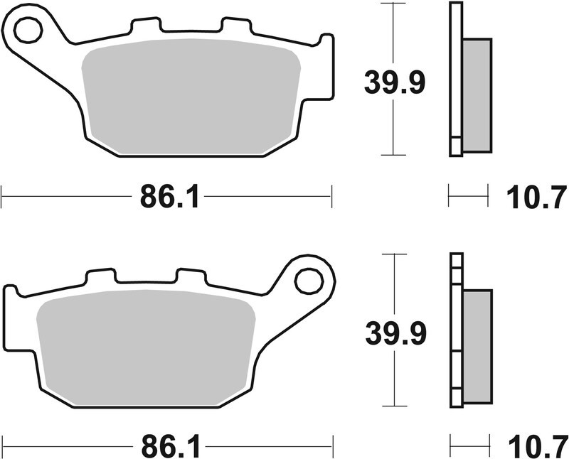 Plaquettes de Frein Arrière Brembo Métal Fritté pour Honda NTV 650 Revere (88-97) - 07HO27SP