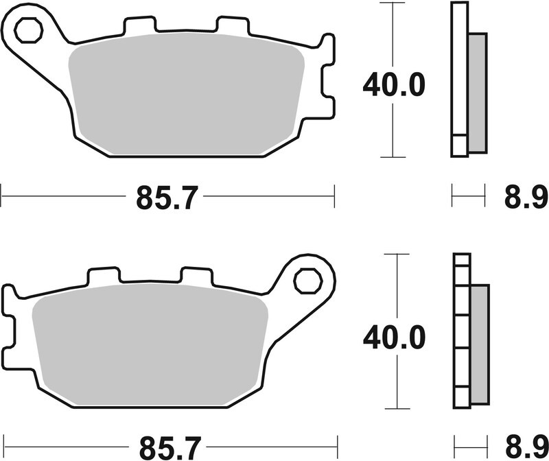 Plaquettes de Frein Arrière Brembo Métal Fritté pour Suzuki GW 250 Inazuma (13-17) - 07HO36SP
