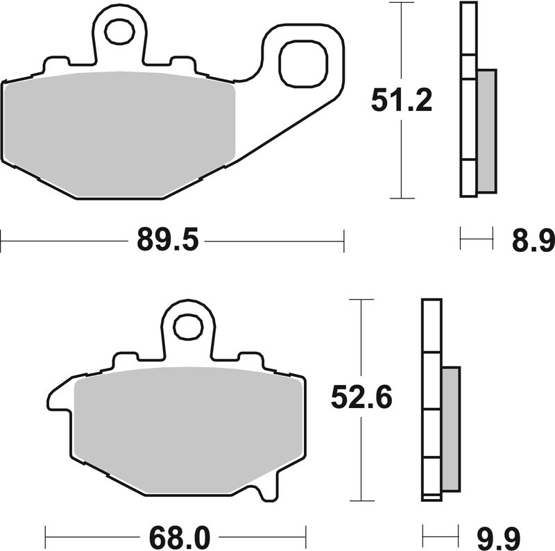 Plaquettes de Frein Arrière Brembo Métal Fritté pour Kawasaki ER-6 N (06-16) - 07KA16SP