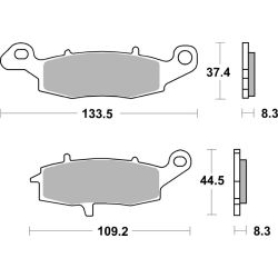 Pack Plaquettes de Frein avant Brembo Route Métal Fritté pour Kawasaki GPZ 1100 (95-98) - 07KA18.SA et 07KA19SA